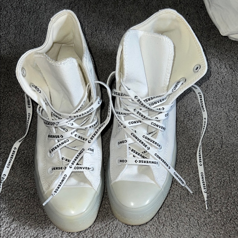 Converse White Canvas High-Top Sneakers
